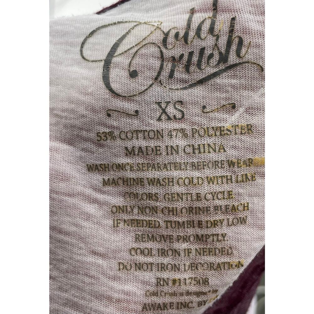 Cold Crush Womens Tank Top XS White Red Burnout Life is Tough So Are You Graphic - Picture 4 of 4